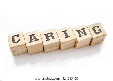 Caring Word Made Building Blocks Isolated Stock Photo 524635480 | Shutterstock