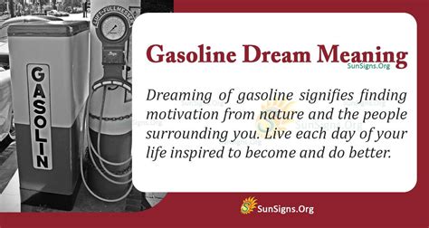 What Does Gasoline In Your Dream Mean? Interpretation nd Symbolism ...