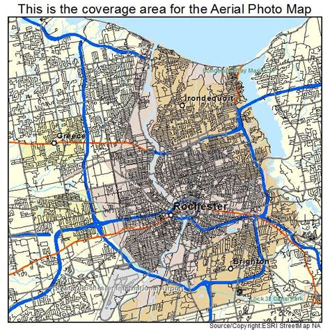 Aerial Photography Map of Rochester, NY New York