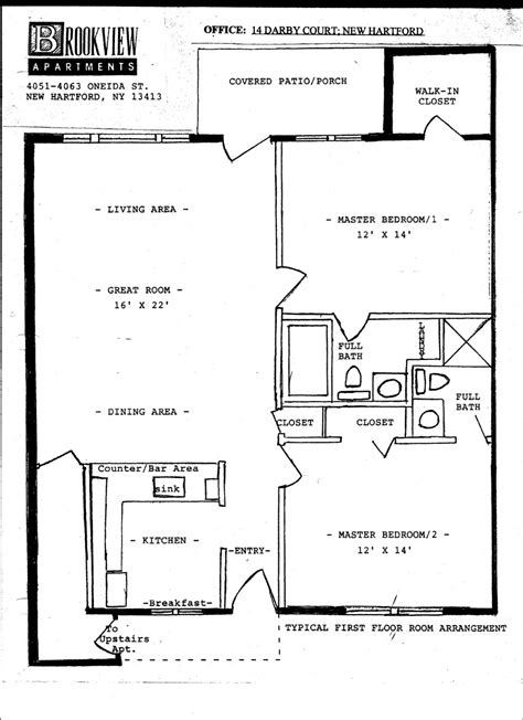 Two-Bedroom Floor Plan | Brookview Apartments