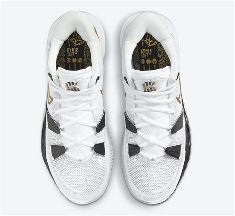 Nike Kyrie 7 White Black Gold CQ9326-101 Release Date - SBD