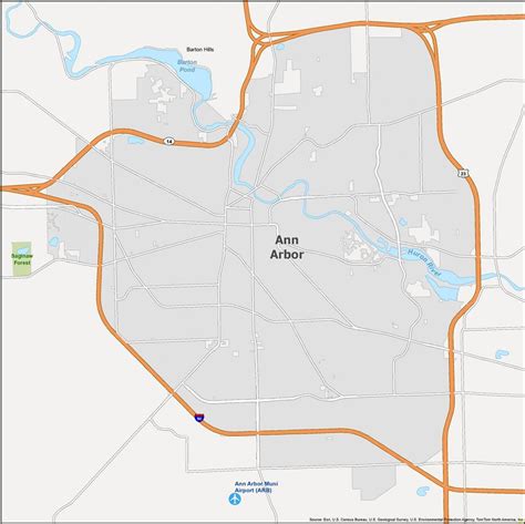 Ann Arbor Map, Michigan - GIS Geography