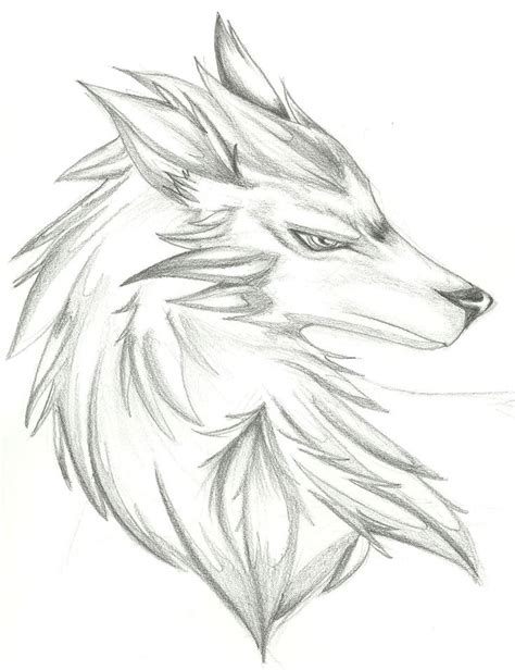 My first wolf drawing by deadfoxt2014 on DeviantArt