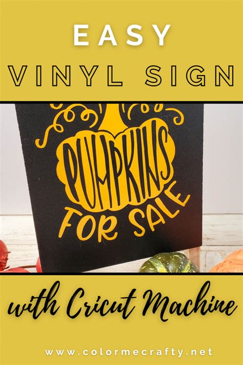 How To Make A Cricut Vinyl Sign - Color Me Crafty