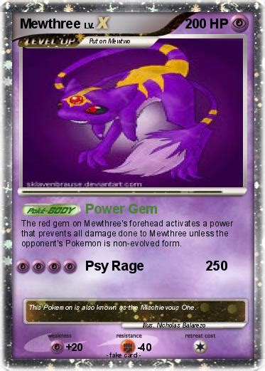 Pokémon Mewthree 348 348 - Power Gem - My Pokemon Card