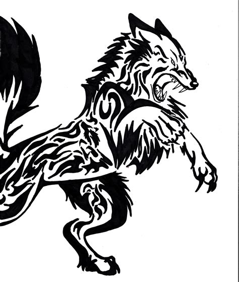 Tribal Wolf Tattoo Designs