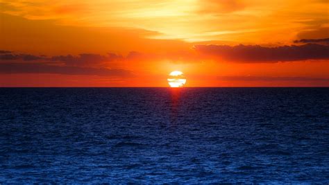 Ocean Sunset Desktop Wallpaper Hd - Hd Wallpaper Scenario Before The ...