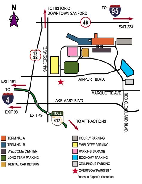 Orlando Sanford Airport (SFB) Terminal Maps, Shops, Restaurants, Food Court 2024