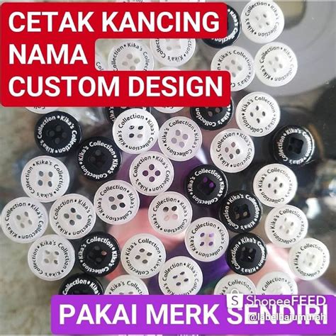 Jual kancing custom merk nama brand sendiri - label kancing baju custom ...