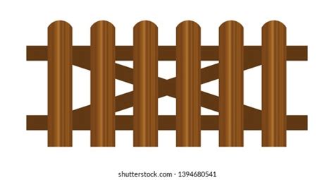 Wooden Fence Vector Cartoon Illustration Stock Vector (Royalty Free ...