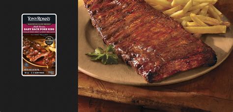 Tony Roma’s Ribs are pork ribs, cooked to delectable perfection