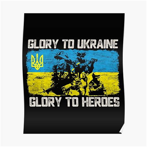 "Glory To Ukraine Glory To Heroes Ukrainian Flag I Stand With Ukraine ...