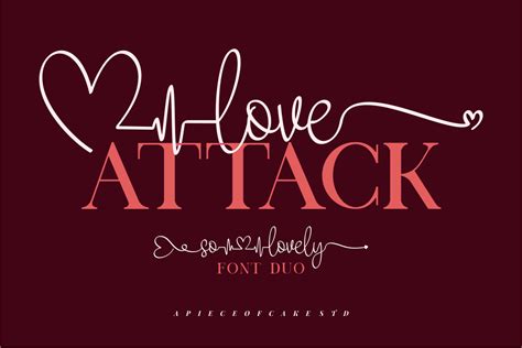 Love Attack Font by a piece of cake · Creative Fabrica