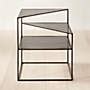 Josef Modern Black Metal Side Table + Reviews | CB2