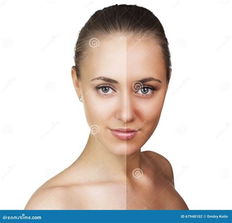 Tan before and after. stock photo. Image of concept, body - 67948102