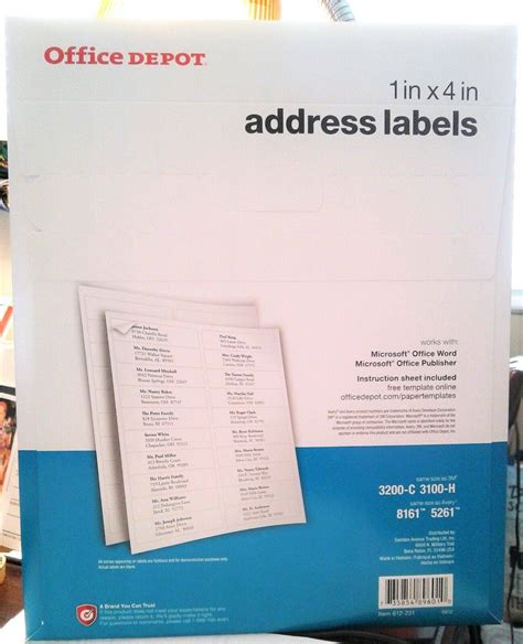 Office Depot Address Label Templates