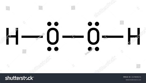 Lewis Structure Hydrogen Peroxide H2o2 Scientific Stock Vector (Royalty ...