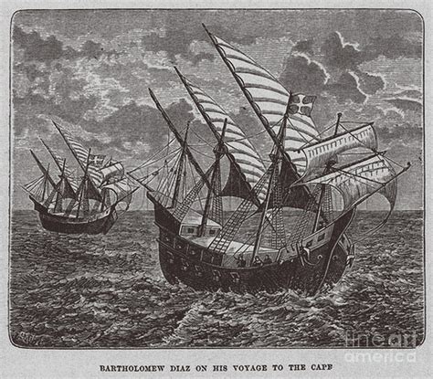 Bartholomew Diaz On His Voyage To South by Heritage Images