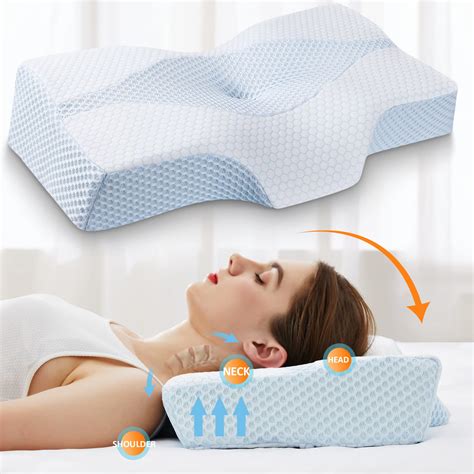 Cervical Pillows For Neck Pain Relief, Memory Foam Pillow For | lupon ...