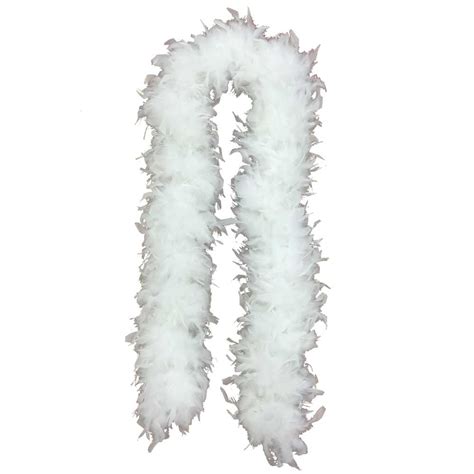 Jumbo White Feather Boa: Large 150 gram Boas | FeatherBoaShop.com