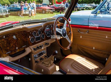 Interior of Triumph TR4 on display at Bromley Pageant of Motoring Stock Photo: 69946218 - Alamy