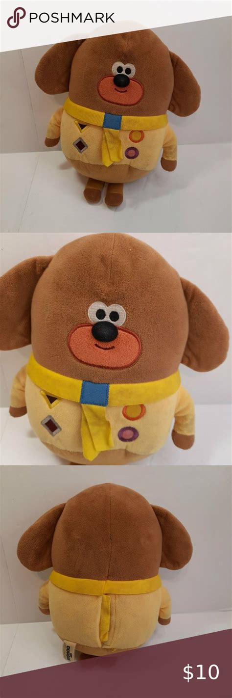 HEY DUGGEE 13" Plush Stuffed Puppy Dog Growls Sounds Dougie Duggie BBC 1996