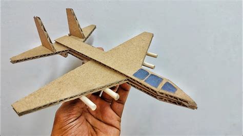 How to make a cardboard Airplane that flies - YouTube