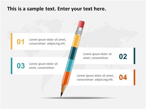 Lessons Learned Pencil Infographic PowerPoint Template