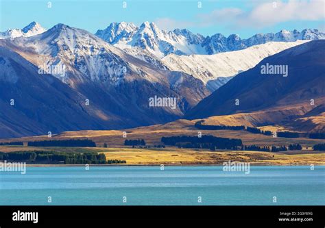 New Zealand lakes Stock Photo - Alamy