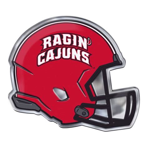 Louisiana Ragin Cajuns Embossed Helmet Emblem - Dragon Sports