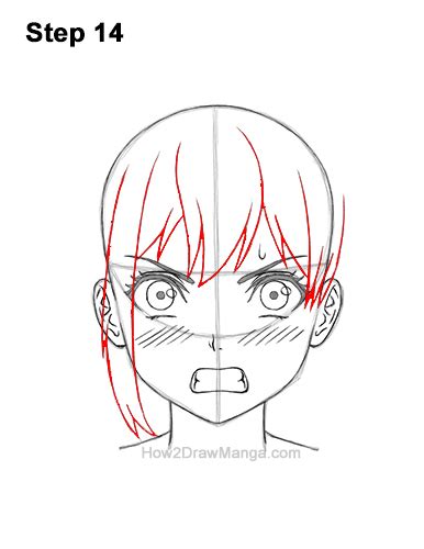 Angry Anime Face Drawing