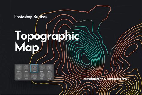 Topographic Map Photoshop Brushes | Brushes ~ Creative Market