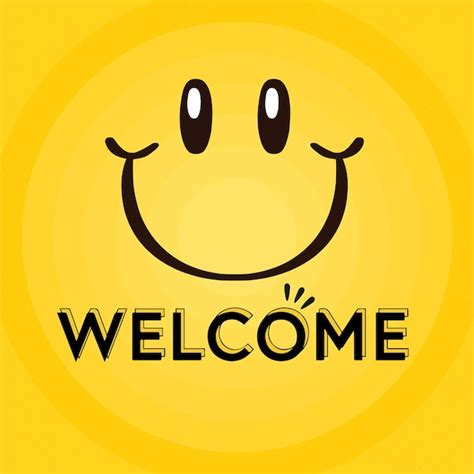 Premium Vector | Welcome smile