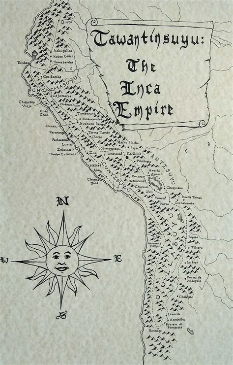 Inca Empire Map - Etsy