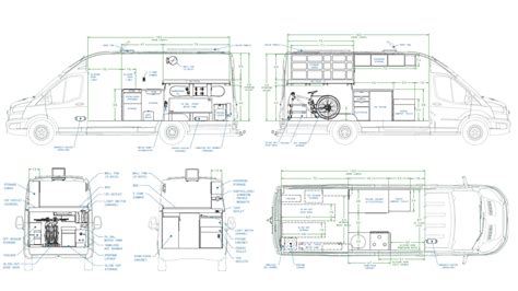 Ford Transit Camper Van Floor Plans - floorplans.click