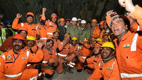 41 workers rescued after 17-day ordeal in collapsed road tunnel in India - World News
