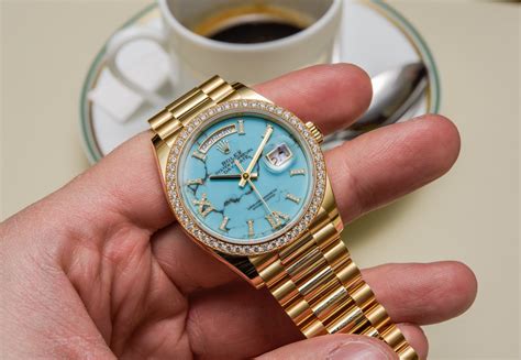 Rolex Oyster Perpetual Day-Date 36 Turquoise - Flawless Crowns