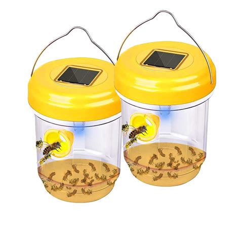 Buy YEDD Wasp Trap,2 Pack Solar Powered Traps Outdoor Hanging,Yellow Jacket Trap,Wasp for ...