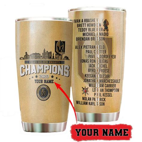 Vegas Golden Knights Stanley Cup Champions 2023 Custom Tumbler • Shirtnation - Shop trending t ...