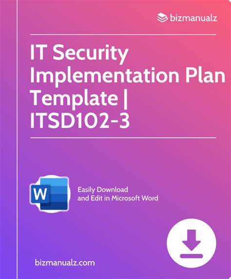 IT Security Implementation Plan Template Word