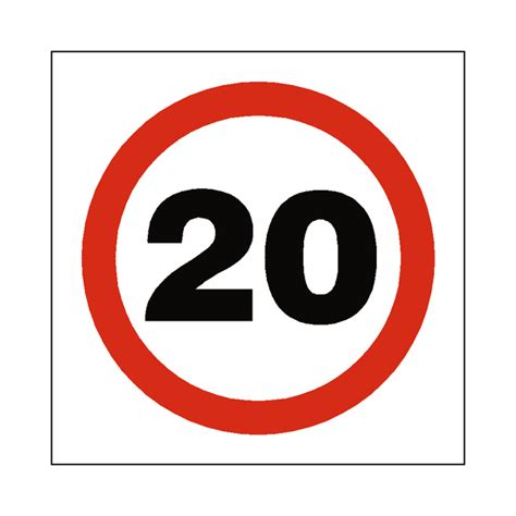 20 Mph Speed Sign | PVC Safety Signs