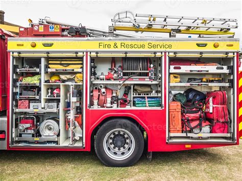 Inside the fire engine, fire truck 870470 Stock Photo at Vecteezy