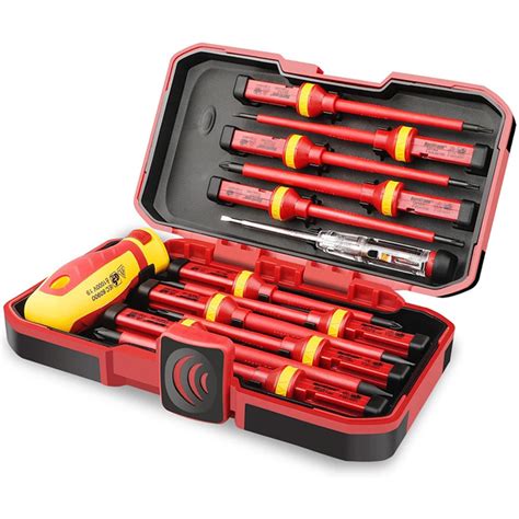 Bộ tuốc nơ vít, tua vít, tô vít cách điện DVE 1000V MEIYI TOOLS,13 món tuốc nơ vít dẹp bake, tô ...