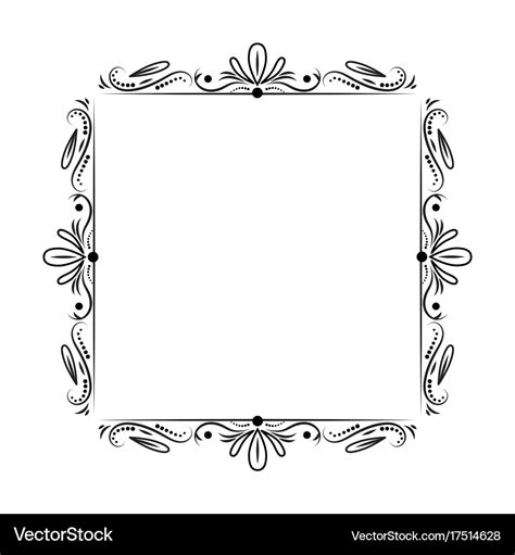 Black classic outline frame Royalty Free Vector Image