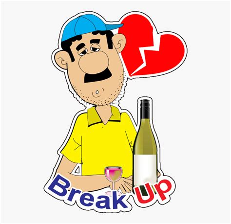 Break Up Sad Sticker - Cartoon, HD Png Download - kindpng