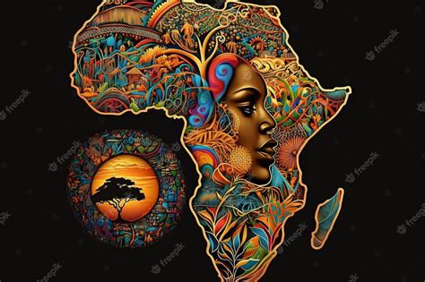 Premium Photo | African heritage day Poster map decoration Generative AI illustration