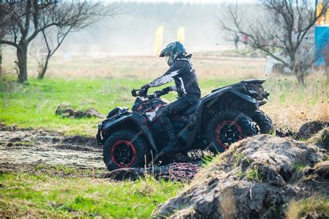 Premium Photo | Atv utv buggy 4x4 offroad vehicle in the mud and dust extreme adrenalin