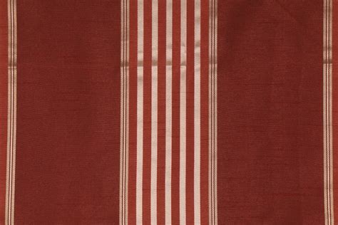 2.7 Yards Poly Taffeta Stripe Drapery Fabric in Spice