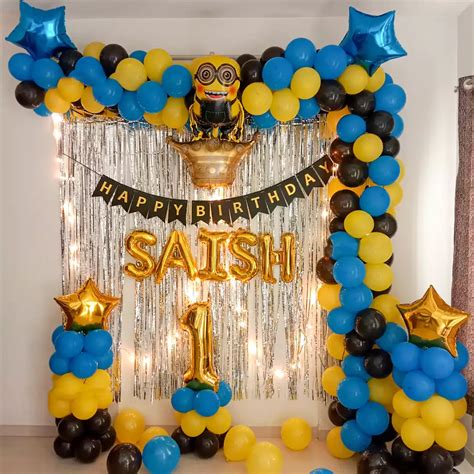 Minion Birthday Party Decor | Balloon Decoration in Hyderabad | TogetherV