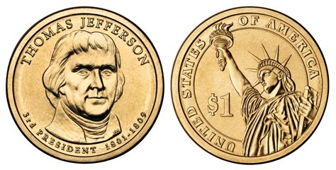 2007 P Presidential Dollars Thomas Jefferson Golden Dollar: Value and ...